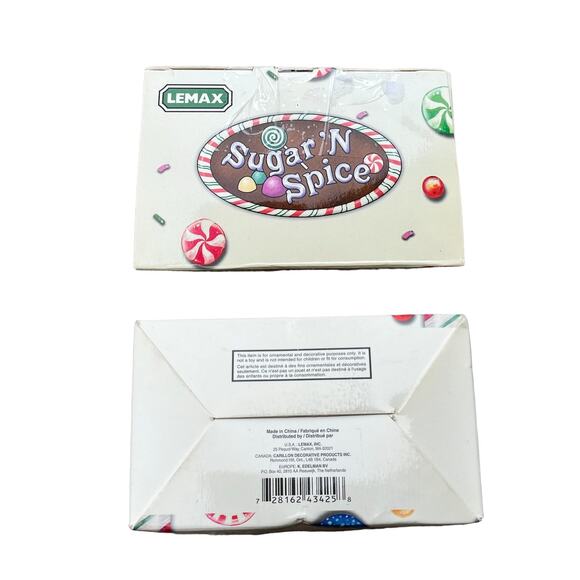 Lemax Sugar N Spice Y2K 2004 Gingerbread Bus Set of 2 Figurines and Candy Road - Picture 5 of 6